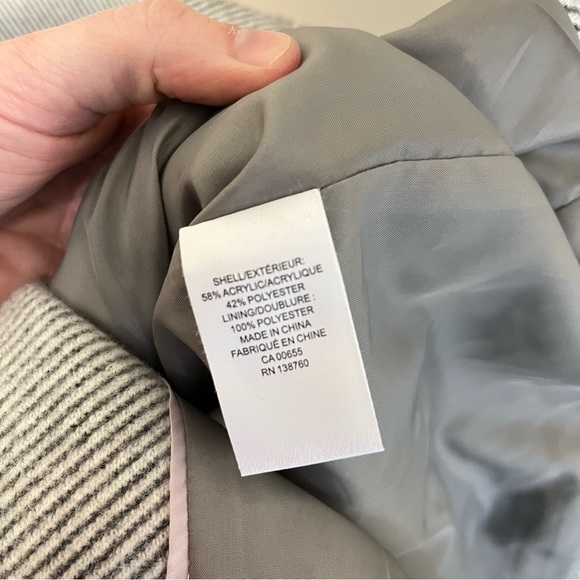 NWT RW&CO Long Blazer Jacket Light Grey Stripe - Career Office Work Outerwear XS - Picture 10 of 13